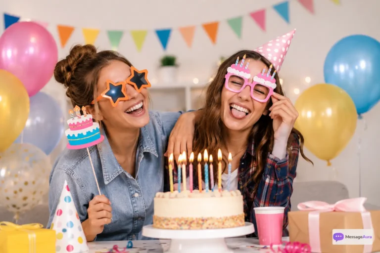 Fun birthday party setup for funny birthday wishes for friend