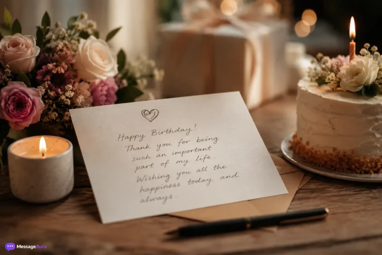 Warm greeting card and flowers for heart touching birthday wishes for friend