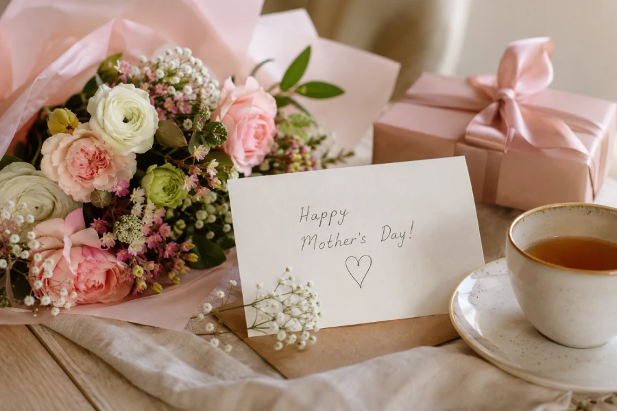 Beautiful Mother’s Day greeting card with flowers for heartfelt Mother’s Day wishes