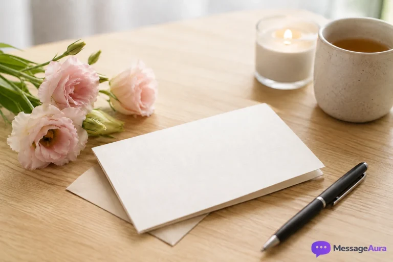 Simple apology note and soft flowers for sorry messages