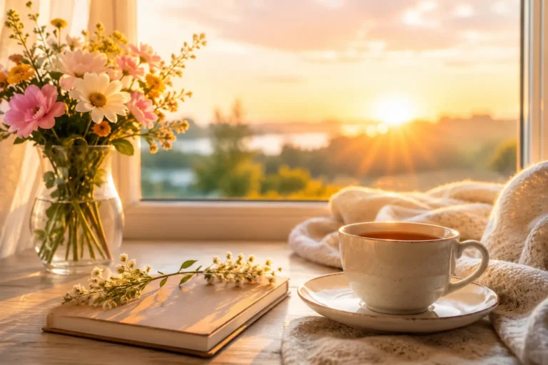 MessageAura feature image for good morning blessings with warm, clean, emotional design