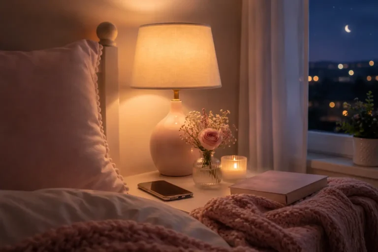 MessageAura feature image for good night messages for her with warm, clean, emotional design.