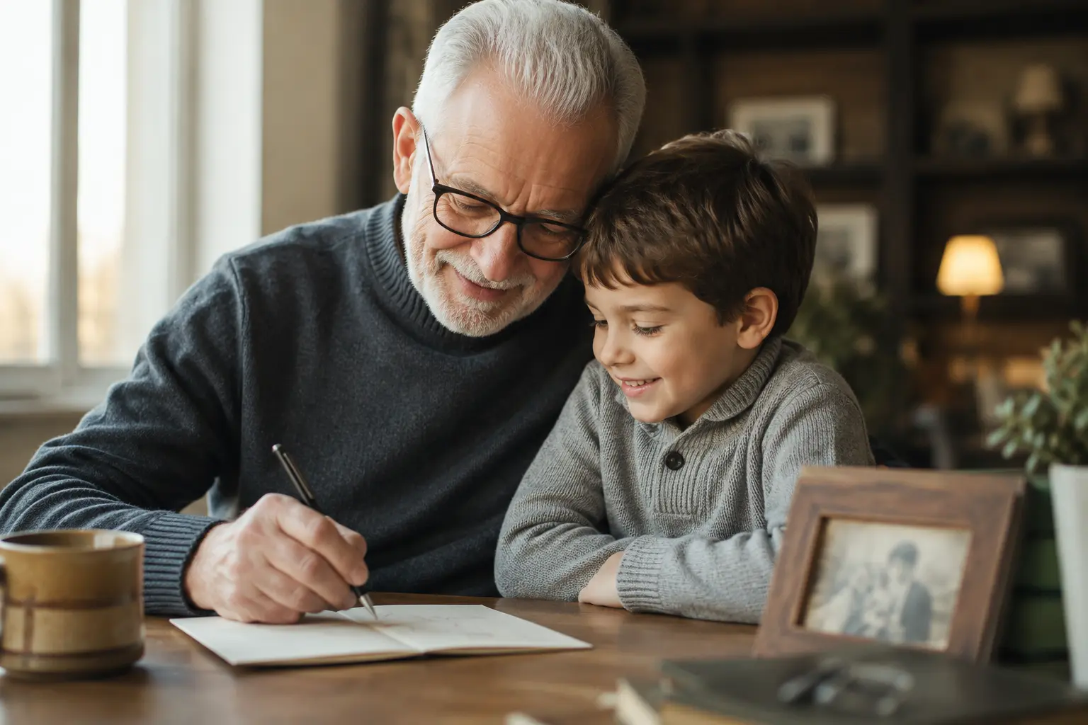 Clean lifestyle image representing grandpa messages with a warm, meaningful, message-focused setting.