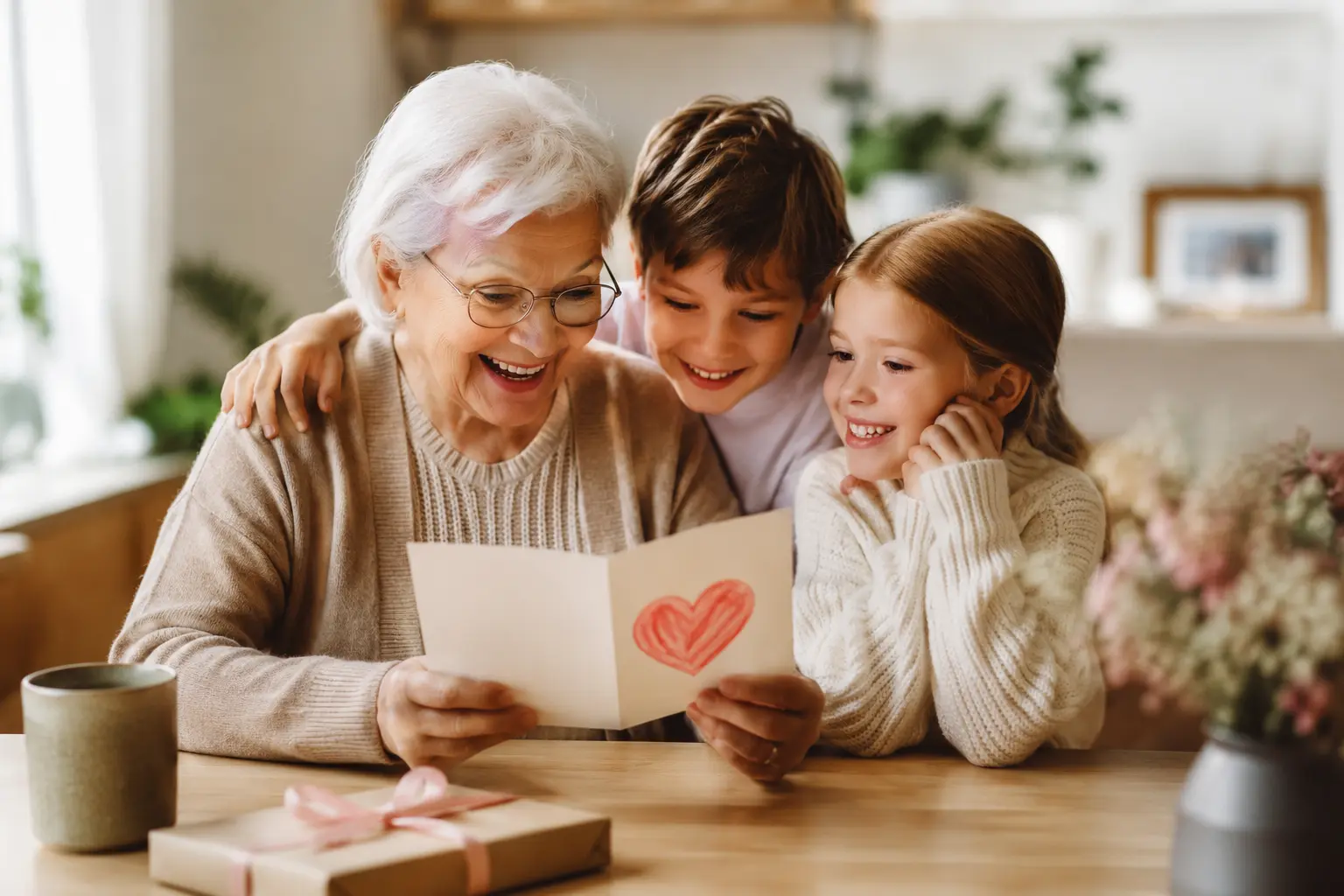 Clean lifestyle image representing grandparents day messages with a warm, meaningful, message-focused setting.